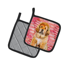 Load image into Gallery viewer, Tibetan Mastiff Love Pot Holders - Set of 2 - Heat-Resistant Kitchen Essentials BB9808PTHD