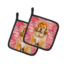 Load image into Gallery viewer, Tibetan Mastiff Love Pot Holders - Set of 2 - Heat-Resistant Kitchen Essentials BB9808PTHD