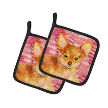Load image into Gallery viewer, Toy Terrier Love Pot Holders - Set of 2 - Heat-Resistant Kitchen Essentials BB9809PTHD