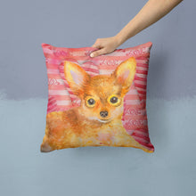 Load image into Gallery viewer, Toy Terrier Love Throw Pillow - 14x14 Decorative Pillow – Art for Your Home &amp; Patio BB9809PW1414