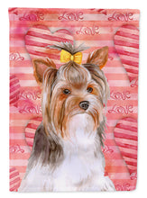 Load image into Gallery viewer, Yorkshire Terrier #2 Love Flag Canvas House Size BB9810CHF