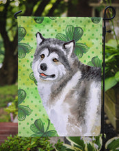 Load image into Gallery viewer, Alaskan Malamute St Patrick's Garden Flag - Outdoor Decorative Yard Flag BB9812GF