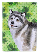 Load image into Gallery viewer, Alaskan Malamute St Patrick's Garden Flag - Outdoor Decorative Yard Flag BB9812GF