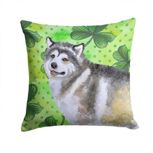 Load image into Gallery viewer, Alaskan Malamute St Patrick's Throw Pillow - 14x14 Decorative Pillow – Art for Your Home &amp; Patio BB9812PW1414