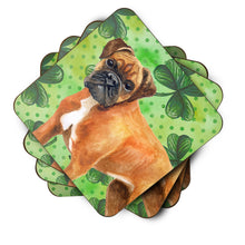 Load image into Gallery viewer, German Boxer St Patrick's Foam Coaster  BB9814FC
