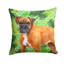 Load image into Gallery viewer, German Boxer St Patrick's Throw Pillow - 14x14 Decorative Pillow – Art for Your Home &amp; Patio BB9814PW1414