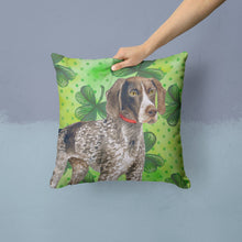 Load image into Gallery viewer, German Shorthaired Pointer St Patrick's Throw Pillow - 14x14 Decorative Pillow – Art for Your Home &amp; Patio BB9815PW1414