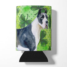 Load image into Gallery viewer, Harlequin Great Dane St Patrick's Can or Bottle Hugger BB9817CC