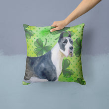 Load image into Gallery viewer, Harlequin Great Dane St Patrick's Throw Pillow - 14x14 Decorative Pillow – Art for Your Home &amp; Patio BB9817PW1414