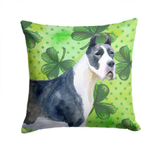 Load image into Gallery viewer, Harlequin Great Dane St Patrick's Throw Pillow - 14x14 Decorative Pillow – Art for Your Home &amp; Patio BB9817PW1414