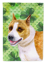 Load image into Gallery viewer, American Staffordshire St Patrick's Garden Flag - Outdoor Decorative Yard Flag BB9818GF