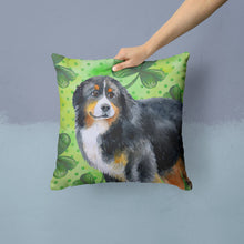 Load image into Gallery viewer, Bernese Mountain Dog St Patrick's Throw Pillow - 14x14 Decorative Pillow – Art for Your Home &amp; Patio BB9819PW1414