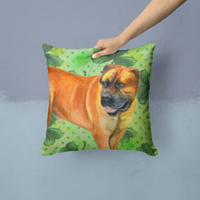 Load image into Gallery viewer, Boerboel Mastiff St Patrick's Throw Pillow - 14x14 Decorative Pillow – Art for Your Home &amp; Patio BB9820PW1414