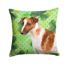 Load image into Gallery viewer, Smooth Fox Terrier St Patrick's Throw Pillow - 14x14 Decorative Pillow – Art for Your Home &amp; Patio BB9821PW1414
