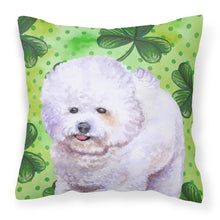 Load image into Gallery viewer, Bichon Frise St Patrick's Fabric Decorative Pillow BB9822PW1818