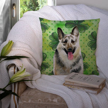 Load image into Gallery viewer, East-European Shepherd St Patrick's Throw Pillow - 14x14 Decorative Pillow – Art for Your Home &amp; Patio BB9823PW1414