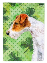 Load image into Gallery viewer, Fox Terrier St Patrick's Garden Flag - Outdoor Decorative Yard Flag BB9824GF