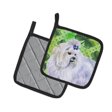Load image into Gallery viewer, Maltese St Patrick's Pot Holders - Set of 2 - Heat-Resistant Kitchen Essentials BB9825PTHD