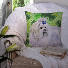 Load image into Gallery viewer, Maltese St Patrick's Throw Pillow - 14x14 Decorative Pillow – Art for Your Home &amp; Patio BB9825PW1414