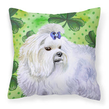 Load image into Gallery viewer, Maltese St Patrick's Fabric Decorative Pillow BB9825PW1818