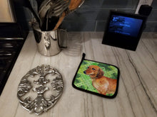 Load image into Gallery viewer, Dachshund St Patrick's Pot Holders - Set of 2 - Heat-Resistant Kitchen Essentials BB9826PTHD