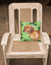 Load image into Gallery viewer, Dachshund St Patrick's Fabric Decorative Pillow BB9826PW1818