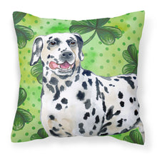 Load image into Gallery viewer, Dalmatian St Patrick's Fabric Decorative Pillow BB9827PW1818