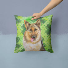 Load image into Gallery viewer, German Shepherd St Patrick's Throw Pillow - 14x14 Decorative Pillow – Art for Your Home &amp; Patio BB9828PW1414