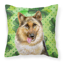 Load image into Gallery viewer, German Shepherd St Patrick's Fabric Decorative Pillow BB9828PW1818