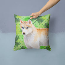 Load image into Gallery viewer, Siberian Husky St Patrick's Throw Pillow - 14x14 Decorative Pillow – Art for Your Home &amp; Patio BB9829PW1414