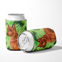 Load image into Gallery viewer, Miniature Pinscher St Patrick's Can or Bottle Hugger BB9830CC