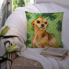 Load image into Gallery viewer, Chihuahua St Patrick's Throw Pillow - 14x14 Decorative Pillow – Art for Your Home &amp; Patio BB9832PW1414