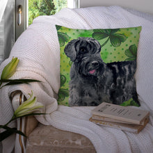 Load image into Gallery viewer, Giant Schnauzer St Patrick's Throw Pillow - 14x14 Decorative Pillow – Art for Your Home &amp; Patio BB9834PW1414