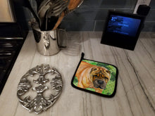 Load image into Gallery viewer, Shar Pei St Patrick's Pot Holders - Set of 2 - Heat-Resistant Kitchen Essentials BB9835PTHD