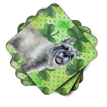 Load image into Gallery viewer, Schnauzer St Patrick's Foam Coaster  BB9836FC