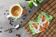 Load image into Gallery viewer, Cavalier Spaniel St Patrick's Coasters - Set of 4 Lightweight Foam, Absorbent Drink Coasters
