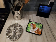 Load image into Gallery viewer, Cavalier Spaniel St Patrick's Pot Holders - Set of 2 - Heat-Resistant Kitchen Essentials BB9837PTHD