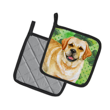 Load image into Gallery viewer, Golden Retriever St Patrick's Pot Holders - Set of 2 - Heat-Resistant Kitchen Essentials BB9838PTHD