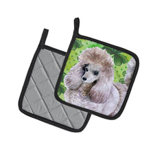 Load image into Gallery viewer, Poodle St Patrick's Pot Holders - Set of 2 - Heat-Resistant Kitchen Essentials BB9839PTHD