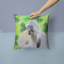 Load image into Gallery viewer, Shih Tzu St Patrick's Throw Pillow - 14x14 Decorative Pillow – Art for Your Home &amp; Patio BB9840PW1414
