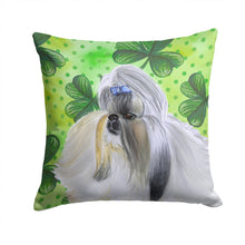 Load image into Gallery viewer, Shih Tzu St Patrick's Throw Pillow - 14x14 Decorative Pillow – Art for Your Home &amp; Patio BB9840PW1414