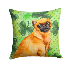 Load image into Gallery viewer, Small Brabant Griffon St Patrick's Throw Pillow - 14x14 Decorative Pillow – Art for Your Home &amp; Patio BB9841PW1414