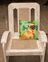 Load image into Gallery viewer, Small Brabant Griffon St Patrick's Fabric Decorative Pillow BB9841PW1818