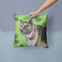 Load image into Gallery viewer, American Akita St Patrick's Throw Pillow - 14x14 Decorative Pillow – Art for Your Home &amp; Patio BB9843PW1414