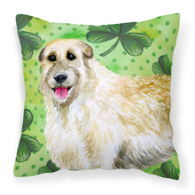 Load image into Gallery viewer, Irish Wolfhound St Patrick's Fabric Decorative Pillow BB9844PW1818