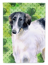 Load image into Gallery viewer, Borzoi St Patrick's Flag Canvas House Size BB9846CHF