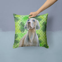 Load image into Gallery viewer, Weimaraner St Patrick's Throw Pillow - 14x14 Decorative Pillow – Art for Your Home &amp; Patio BB9848PW1414
