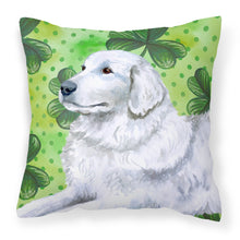 Load image into Gallery viewer, Maremma Sheepdog St Patrick's Fabric Decorative Pillow BB9849PW1818