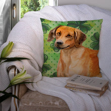 Load image into Gallery viewer, Rhodesian Ridgeback St Patrick's Throw Pillow - 14x14 Decorative Pillow – Art for Your Home &amp; Patio BB9850PW1414