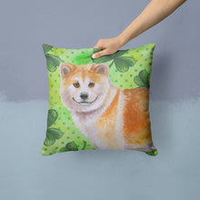 Load image into Gallery viewer, Shiba Inu St Patrick's Throw Pillow - 14x14 Decorative Pillow – Art for Your Home &amp; Patio BB9852PW1414